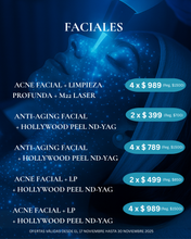 Cargar imagen en el visor de la galería, 2 ACNE FACIAL + HOLLYWOOD PEEL ND-YAG