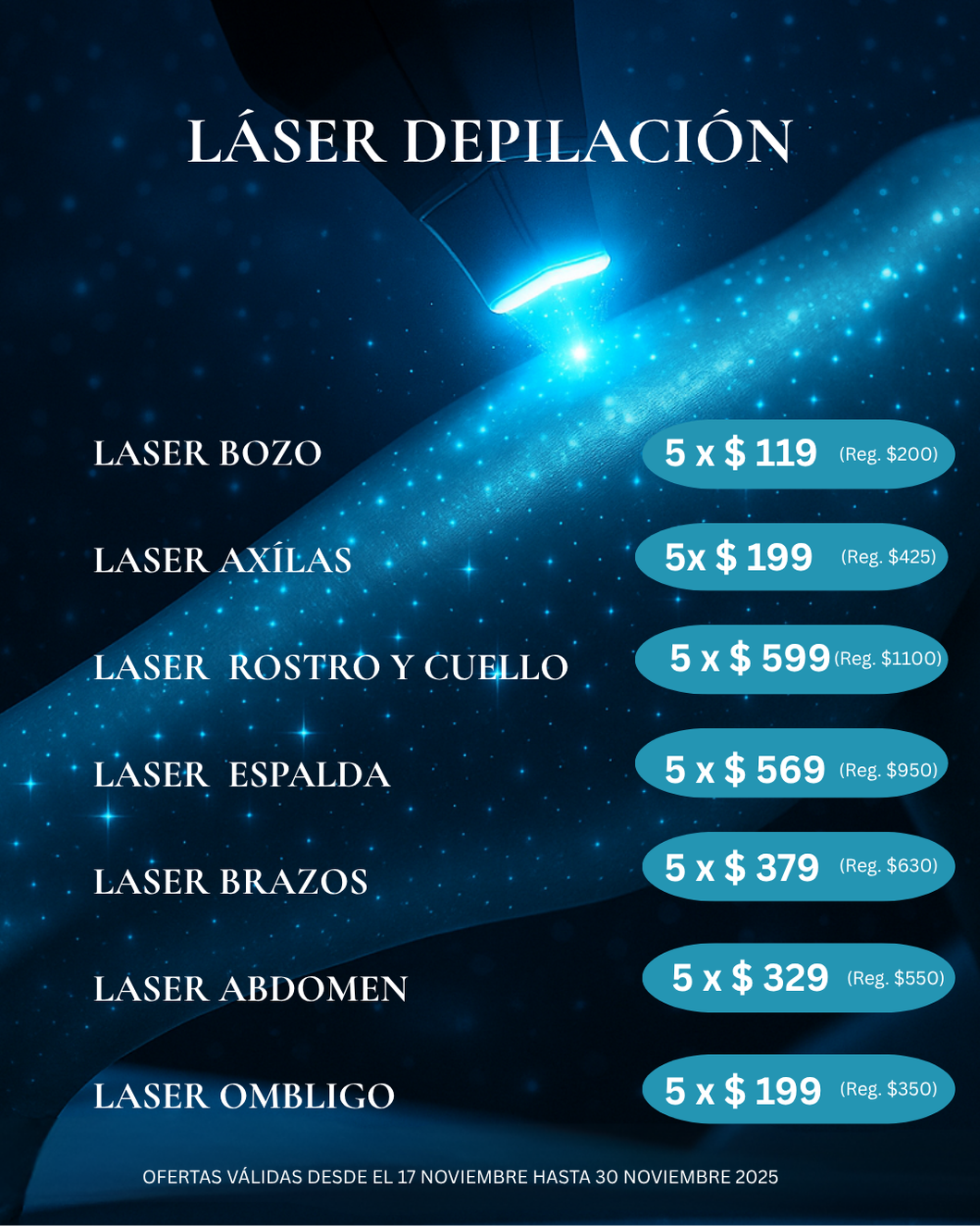 ESPALDA DEPILACIÓN LÁSER / 5 TRATAMIENTOS